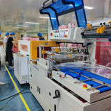Servo-driven vertical top-and-bottom sealing and shrink packaging machine